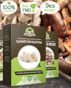 Домашняя грибница Шампиньоны, набор для выращивания грибов Домашняя грибница Шампиньоны, набор для выращивания грибов