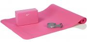 Набор для йоги Nike "Essential Yoga Kit", цвет: розовый, серый, 3 предмета Набор для йоги Nike "Essential Yoga Kit", цвет: розовый, серый, 3 предмета