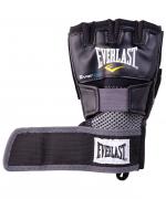 Перчатки снарядные Evergel Weight Lifting 4356BL, к/з, черные/черые Перчатки снарядные Evergel Weight Lifting 4356BL, к/з, черные/черые