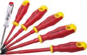 Набор Stayer "PROFI" "ELECTRO": Отвертки диэлектрические, тестер, 100-250B, Cr-V, 6шт Набор Stayer "PROFI" "ELECTRO": Отвертки диэлектрические, тестер, 100-250B, Cr-V, 6шт