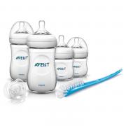 Набор для новорожденных Philips Avent серия Natural пустышка щеточка - SCD290|01 Набор для новорожденных Philips Avent серия Natural пустышка щеточка - SCD290|01