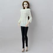 Отдельные органов / Брюки Кофты и свитера 2 pcs Для Barbiedoll Белый / черный текстильный / Искусственная шерсть Кофты / Брюки Для Девичий игрушки куклы Отдельные органов / Брюки Кофты и свитера 2 pcs Для Barbiedoll Белый / черный текстильный / Искусственная шерсть Кофты / Брюки Для Девичий игрушки куклы