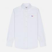 Мужская рубашка Maison Kitsune Oxford Tricolor Fox Patch Classic White Мужская рубашка Maison Kitsune Oxford Tricolor Fox Patch Classic White
