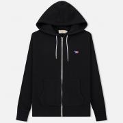 Мужская толстовка Maison Kitsune Zip Hoodie Tricolor Fox Patch Black Мужская толстовка Maison Kitsune Zip Hoodie Tricolor Fox Patch Black