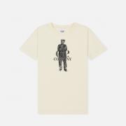 Детская футболка C.P. Company U16 Cotton Jersey C.P. Sailor Print Gauze White Детская футболка C.P. Company U16 Cotton Jersey C.P. Sailor Print Gauze White