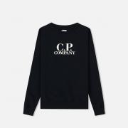 Детская толстовка C.P. Company U16 Crew Neck Fleece Front Logo Lens Total Eclipse Детская толстовка C.P. Company U16 Crew Neck Fleece Front Logo Lens Total Eclipse