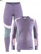 Комплект женский CRAFT BASELAYER, Цвет: Сиренево-бирюзовый, Размер: XS Комплект женский CRAFT BASELAYER, Цвет: Сиренево-бирюзовый, Размер: XS