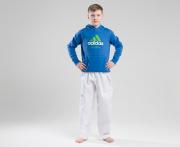 Толстовка с капюшоном (Худи) детская Community Hoody Karate Kids сине-зеленая Толстовка с капюшоном (Худи) детская Community Hoody Karate Kids сине-зеленая