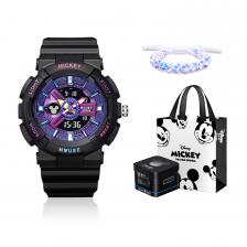 Disney Микки серия наручные часы электроника + кварцевый механизм ремешок из резины унисекс фиолетовый циферблат Disney Микки серия наручные часы электроника + кварцевый механизм ремешок из резины унисекс фиолетовый циферблат