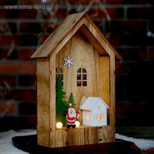 Декор новогодний с подсветкой «Праздничный домик», 6x15x23.5 см Декор новогодний с подсветкой «Праздничный домик», 6x15x23.5 см
