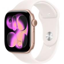 Apple Watch Series 11 46mm GPS Aluminum Case with Sport Band M/L, Rose Gold/Light Blush, MEV74LW/A Apple Watch Series 11 46mm GPS Aluminum Case with Sport Band M/L, Rose Gold/Light Blush, MEV74LW/A