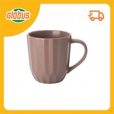 Кружка фарфоровая рифленая Frankly, цвет мокко Кружка фарфоровая рифленая Frankly, цвет мокко