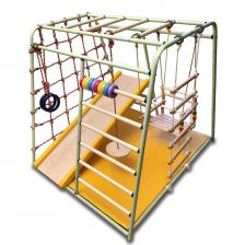 Детский спортивный комплекс Вертикаль Веселый Малыш MAXI горка мягкий бортик, фисташковый Детский спортивный комплекс Вертикаль Веселый Малыш MAXI горка мягкий бортик, фисташковый