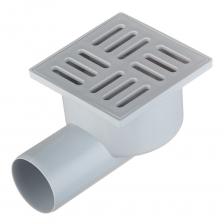 Трап душевой горизонтальный АНИ пласт с гидрозатвором 100х100 мм d50 мм пластиковая решетка (TA5104) Трап душевой горизонтальный АНИ пласт с гидрозатвором 100х100 мм d50 мм пластиковая решетка (TA5104)