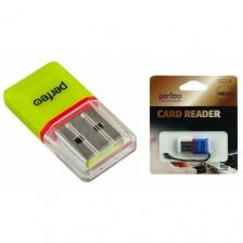 Картридер Perfeo Micro SD, (PF-VI-R008 Green) зелёный Картридер Perfeo Micro SD, (PF-VI-R008 Green) зелёный