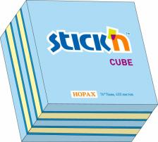 Блок самоклеящийся бумажный STICK`N 21340, 76x76, 400 л, 3 цв, неон+пастель, голубой Блок самоклеящийся бумажный STICK`N 21340, 76x76, 400 л, 3 цв, неон+пастель, голубой