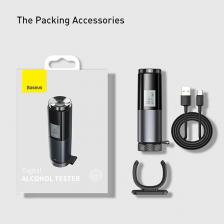 Автоматический Алкотестер Xiaomi Baseus, Аккумуляторный портативный алкотестер со светодиодным экраном Автоматический Алкотестер Xiaomi Baseus, Аккумуляторный портативный алкотестер со светодиодным экраном