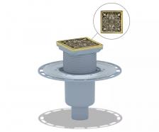 Душевой трап Bronze de Luxe бронза дизайн-решетка Цветок Душевой трап Bronze de Luxe бронза дизайн-решетка Цветок