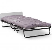 Раскладушка взрослая с матрасом усиленная - благодаря своей надежности, удобству и простоте в эксплуатации - лидер среди раскладных кроватей. Современная раскладушка с матрасом на ламелях рассчитана на частые трансформации, поэтому изготовлена из мощного стального профиля (диаметр трубы 25 мм), что гарантирует изделию прочность и износостойкость. Покрытие черной полиэфирной порошковой краской препятствует образованию коррозии. Кровать раскладная оснащена ортопедическим основанием из березовых ламелей (14шт.) с латодержателями, что окажет хорошую поддержку позвоночнику и позволит разместить человека даже с «чувствительной» спиной. Основание не провисает. Нет эффекта гамака. В комплект входят: каркас кровати раскладушки на металлических колёсах с прорезиненным ободом (4 шт. для удобного перемещения), изголовье кровати из ламинированного ДСП. Модель также комплектуется гипоаллергенным матрасом 90х200 см из регенерированного волокна толщиной 100 мм. Чехол матраса - полиэстер. Цвет наматрасника в каждой партии может отличаться от фото! Внимание! Перед эксплуатацией требуется сборка: необходимо установить изголовье, колесики и стяжки Наша складная мебель надежна и безопасна, ее часто применяют как раскладушку детскую для самых разных возрастов. Цвет изголовья можно подобрать исходя из собственных предпочтений среди предлагаемых нами вариантов. Раскладушка взрослая с матрасом усиленная - благодаря своей надежности, удобству и простоте в эксплуатации - лидер среди раскладных кроватей. Современная раскладушка с матрасом на ламелях рассчитана на частые трансформации, поэтому изготовлена из мощного стального профиля (диаметр трубы 25 мм), что гарантирует изделию прочность и износостойкость. Покрытие черной полиэфирной порошковой краской препятствует образованию коррозии. Кровать раскладная оснащена ортопедическим основанием из березовых ламелей (14шт.) с латодержателями, что окажет хорошую поддержку позвоночнику и позволит разместить человека даже с «чувствительной» спиной. Основание не провисает. Нет эффекта гамака. В комплект входят: каркас кровати раскладушки на металлических колёсах с прорезиненным ободом (4 шт. для удобного перемещения), изголовье кровати из ламинированного ДСП. Модель также комплектуется гипоаллергенным матрасом 90х200 см из регенерированного волокна толщиной 100 мм. Чехол матраса - полиэстер. Цвет наматрасника в каждой партии может отличаться от фото! Внимание! Перед эксплуатацией требуется сборка: необходимо установить изголовье, колесики и стяжки Наша складная мебель надежна и безопасна, ее часто применяют как раскладушку детскую для самых разных возрастов. Цвет изголовья можно подобрать исходя из собственных предпочтений среди предлагаемых нами вариантов.