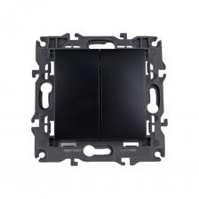 Двойной переключатель ЭРА Elegance 10АХ-250В, IP20, антрацит 14-1106-05 Б0034247 Двойной переключатель ЭРА Elegance 10АХ-250В, IP20, антрацит 14-1106-05 Б0034247