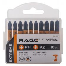 набор бит RAGE by VIRA PH1, PH2, PZ1, PZ2, PZ3 50мм 10шт набор бит RAGE by VIRA PH1, PH2, PZ1, PZ2, PZ3 50мм 10шт