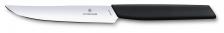 Нож кухонный Victorinox Swiss Modern, столовый, для стейка, 120 мм, заточка прямая, стальной, Черный (6.9003.12) Нож кухонный Victorinox Swiss Modern, столовый, для стейка, 120 мм, заточка прямая, стальной, Черный (6.9003.12)