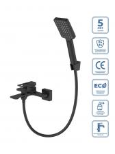 Смеситель для ванны с душем BelBagno Luce LUC-VASM-NERO черный матовый, с душевым гарнитуром Смеситель для ванны с душем BelBagno Luce LUC-VASM-NERO черный матовый, с душевым гарнитуром
