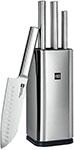 Набор стальных ножей (3 ножа ножницы подставка) Huo Hou Stainless Steel Kitchen Knife Set (HU0095), серебристый Набор стальных ножей (3 ножа ножницы подставка) Huo Hou Stainless Steel Kitchen Knife Set (HU0095), серебристый