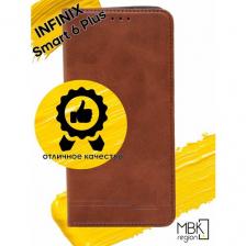 Чехол книжка для Infinix Smart 6 Plus / инфиникс смарт 6+ GQ.UTROBE коричневый Чехол книжка для Infinix Smart 6 Plus / инфиникс смарт 6+ GQ.UTROBE коричневый