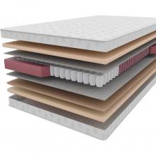 Двусторонний ортопедический матрас Vita-Sleep Ortoped 26Sk с независимыми пружинами и разной жесткостью сторон. Жёсткость с одной стороны средняя, с другой – умеренно-жёсткая, нагрузка на спальное место до 120 кг, высота матраса 26 см, доставляется в скрученном виде (в рулоне). Чехол матраса выполнен из ткани трикот, обладающей высокой прочностью, ткань отлично пропускает воздух, обеспечивая постоянную естественную его циркуляцию. Для комфорта чехол простеган на слое синтепона плотностью 100 гр. С умеренно-жесткой стороны матраса расположены высокоэластичная ячеистая конвалютерная пена повышенной плотности и латексированная кокосовая койра. Пена с фигурной резкой обеспечивает микромассажный эффект, а кокосовая койра служит для улучшения ортопедических свойств матраса, придает дополнительную жесткость и упругость. Натуральный войлок- изоляционная прослойка между конструктивными элементами изделия, обладающий прекрасными дышащими свойствами. На стороне со средней жесткостью расположена высокоэластичная ячеистая конвалютерная пена повышенной плотности. Пружинный блок матраса - блок независимых бочкообразных пружин S1000, каждая из которых находится в индивидуальном стаканчике из воздухопроницаемого спанбонда и работает отдельно, обеспечивая точечную поддержку тела и крепкий сон, 512 шт. на кв. метр, 1000 пружин на спальное место. Двусторонний ортопедический матрас Vita-Sleep Ortoped 26Sk с независимыми пружинами и разной жесткостью сторон. Жёсткость с одной стороны средняя, с другой – умеренно-жёсткая, нагрузка на спальное место до 120 кг, высота матраса 26 см, доставляется в скрученном виде (в рулоне). Чехол матраса выполнен из ткани трикот, обладающей высокой прочностью, ткань отлично пропускает воздух, обеспечивая постоянную естественную его циркуляцию. Для комфорта чехол простеган на слое синтепона плотностью 100 гр. С умеренно-жесткой стороны матраса расположены высокоэластичная ячеистая конвалютерная пена повышенной плотности и латексированная кокосовая койра. Пена с фигурной резкой обеспечивает микромассажный эффект, а кокосовая койра служит для улучшения ортопедических свойств матраса, придает дополнительную жесткость и упругость. Натуральный войлок- изоляционная прослойка между конструктивными элементами изделия, обладающий прекрасными дышащими свойствами. На стороне со средней жесткостью расположена высокоэластичная ячеистая конвалютерная пена повышенной плотности. Пружинный блок матраса - блок независимых бочкообразных пружин S1000, каждая из которых находится в индивидуальном стаканчике из воздухопроницаемого спанбонда и работает отдельно, обеспечивая точечную поддержку тела и крепкий сон, 512 шт. на кв. метр, 1000 пружин на спальное место.