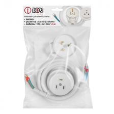 разъем DORI для электроплит РШ-ВШ 32А 220В 2P+PE скрытый с кабелем 2м белый разъем DORI для электроплит РШ-ВШ 32А 220В 2P+PE скрытый с кабелем 2м белый