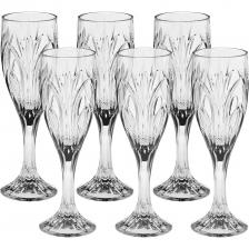 Набор рюмок для шампанского Crystal Bohemia Elise 180 мл 6 шт Набор рюмок для шампанского Crystal Bohemia Elise 180 мл 6 шт