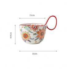 Керамические кружки Ретро цветочный узор Керамические кружки Ретро цветочный узор
