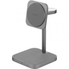 Беспроводное зарядное устройство uBear 3 in 1 25W Evoke Qi2 +кабель 2м Grey Беспроводное зарядное устройство uBear 3 in 1 25W Evoke Qi2 +кабель 2м Grey