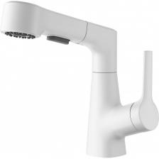 Смеситель для раковины Wonzon & Woghand с выдвижным изливом , белый матовый WW-121B108-MW Смеситель для раковины Wonzon & Woghand с выдвижным изливом , белый матовый WW-121B108-MW
