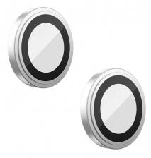 Защитная линза на камеры iPhone 15/15 Plus (Серебристый) Защитная линза на камеры iPhone 15/15 Plus (Серебристый)