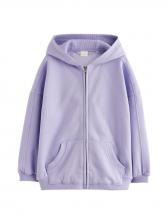 Толстовка с капюшоном на молнии Next, фиолетовый Толстовка с капюшоном на молнии Next, фиолетовый