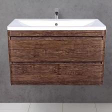 Тумба с раковиной Style Line Атлантика 80 Люкс Plus, подвесная, старое дерево Тумба с раковиной Style Line Атлантика 80 Люкс Plus, подвесная, старое дерево