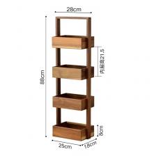 Деревянная 4-ярусная полка для кухни и ванной Деревянная 4-ярусная полка для кухни и ванной