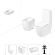 Комплексное предложение по специальной цене, включающее все необходимое для обустройства санузла / ванной комнаты. ГОТОВОЕ РЕШЕНИЕ ДЛЯ ТУАЛЕТНОЙ КОМНАТЫ Как правило, унитаз и биде устанавливаются рядом как по функциональным соображениям, так и для экономии места. Санитарный фарфор Lavinia Boho имеет более твердую и гладкую поверхность, нежели сантехнический фаянс. Система антивсплеск увеличивает гигиеничность использования изделия и делает уборку более быстрой и простой. Компактная подвесная раковина Lavinia Boho One (370 х 245 х 100) — оптимально подходит для небольших ванных комнат или гостевых санузлов. Дизайнерская сантехника изготовлена в едином стиле: изделия прекрасно дополняют друг друга и формируют органичный тандем с латунными сифонами, донными клапанами, выпусками, угловыми вентилями и элегантными аксессуарами. Комплексное предложение по специальной цене, включающее все необходимое для обустройства санузла / ванной комнаты. ГОТОВОЕ РЕШЕНИЕ ДЛЯ ТУАЛЕТНОЙ КОМНАТЫ Как правило, унитаз и биде устанавливаются рядом как по функциональным соображениям, так и для экономии места. Санитарный фарфор Lavinia Boho имеет более твердую и гладкую поверхность, нежели сантехнический фаянс. Система антивсплеск увеличивает гигиеничность использования изделия и делает уборку более быстрой и простой. Компактная подвесная раковина Lavinia Boho One (370 х 245 х 100) — оптимально подходит для небольших ванных комнат или гостевых санузлов. Дизайнерская сантехника изготовлена в едином стиле: изделия прекрасно дополняют друг друга и формируют органичный тандем с латунными сифонами, донными клапанами, выпусками, угловыми вентилями и элегантными аксессуарами.