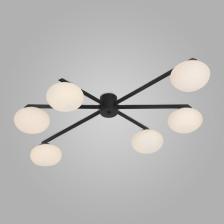 Потолочная люстра Eurosvet Opaline 70220/6 черный в форме шара Потолочная люстра Eurosvet Opaline 70220/6 черный в форме шара