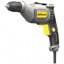 Дрель BifAces AED-550 мощностью 550 Вт, напряжение 220В, поддерживает скорость вращения оснастки 3300 об/мин. Используется для сверления металла, древесины, легкого бетона, кирпича, плитки или пластика. Дрель имеет реверс, регулировку скорости оборотов, быстрозажимной патрон, который работает со сверлами диаметром хвостовика от 0,8-10 мм, что позволяет эффективно решать различные мелкие бытовые задачи. Длинна кабеля составляет 2 м, Комплектация - Дрель BifAces , Запасные щетки, Инструкция по эксплуатации, Картонная упаковка Дрель BifAces AED-550 мощностью 550 Вт, напряжение 220В, поддерживает скорость вращения оснастки 3300 об/мин. Используется для сверления металла, древесины, легкого бетона, кирпича, плитки или пластика. Дрель имеет реверс, регулировку скорости оборотов, быстрозажимной патрон, который работает со сверлами диаметром хвостовика от 0,8-10 мм, что позволяет эффективно решать различные мелкие бытовые задачи. Длинна кабеля составляет 2 м, Комплектация - Дрель BifAces , Запасные щетки, Инструкция по эксплуатации, Картонная упаковка