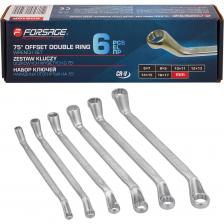 Набор накидных отогнутых ключей Forsage, 6 предметов — это практичный комплект для работы с крепежом в труднодоступных местах. Благодаря углу изгиба 75°, ключи обеспечивают удобный доступ к гайкам и болтам, расположенным в углублениях или под наклоном. Набор включает ключи от 6x7 до 16x17 мм, каждый из которых рассчитан на определённые задачи: от точных работ с мелким крепежом (6x7, 8x9 мм) до обслуживания автомобилей и тяжёлой техники (14x15, 16x17 мм). Средние размеры (10x11, 12x13 мм) универсальны и подходят для большинства ремонтных и монтажных работ в быту и автосервисе. Набор накидных отогнутых ключей Forsage, 6 предметов — это практичный комплект для работы с крепежом в труднодоступных местах. Благодаря углу изгиба 75°, ключи обеспечивают удобный доступ к гайкам и болтам, расположенным в углублениях или под наклоном. Набор включает ключи от 6x7 до 16x17 мм, каждый из которых рассчитан на определённые задачи: от точных работ с мелким крепежом (6x7, 8x9 мм) до обслуживания автомобилей и тяжёлой техники (14x15, 16x17 мм). Средние размеры (10x11, 12x13 мм) универсальны и подходят для большинства ремонтных и монтажных работ в быту и автосервисе.