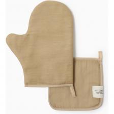 Набор кухонный Этель Kitchen, бежевый, варежка-прихватка 18x29 см, прихватка 19x19 см, 100% хлопок 1047216 10472166 Набор кухонный Этель Kitchen, бежевый, варежка-прихватка 18x29 см, прихватка 19x19 см, 100% хлопок 1047216 10472166