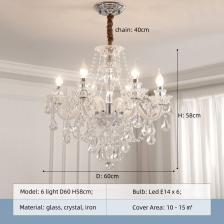 Светодиодная люстра SaloEElaitte Кристалл E14 белая Светодиодная люстра SaloEElaitte Кристалл E14 белая