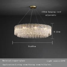 Новая стеклянная люстра в стиле постмодерн, светодиодное освещение для гостиной Новая стеклянная люстра в стиле постмодерн, светодиодное освещение для гостиной