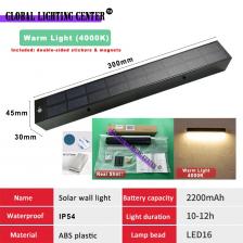 Лента на солнечной батарее, внешнее магнитное освещение, светильник для двора, гаража, сада, украшение, Индукционная Солнечная настенная лампа, внешнее освещение Лента на солнечной батарее, внешнее магнитное освещение, светильник для двора, гаража, сада, украшение, Индукционная Солнечная настенная лампа, внешнее освещение