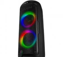 Колонки Акустическая система SVEN PS-770, черный, мощность 2x50 Вт (RMS), Bluetooth, FM, USB, microSD, LED-дисплей, встроенный аккумулятор Колонки Акустическая система SVEN PS-770, черный, мощность 2x50 Вт (RMS), Bluetooth, FM, USB, microSD, LED-дисплей, встроенный аккумулятор