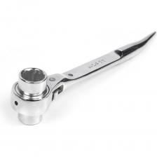 Укороченный трещоточный торцевой ключ Хромированный торцевой трещоточный укороченный ключ HORTZ 21х23 HOR 121329 Укороченный трещоточный торцевой ключ Хромированный торцевой трещоточный укороченный ключ HORTZ 21х23 HOR 121329