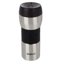 термокружка MALLONY Turistica 450мл нерж.сталь, силикон, пластик серебро, черный термокружка MALLONY Turistica 450мл нерж.сталь, силикон, пластик серебро, черный